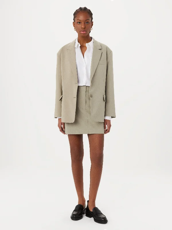 The Boxy Single Breasted Blazer in Light Khaki