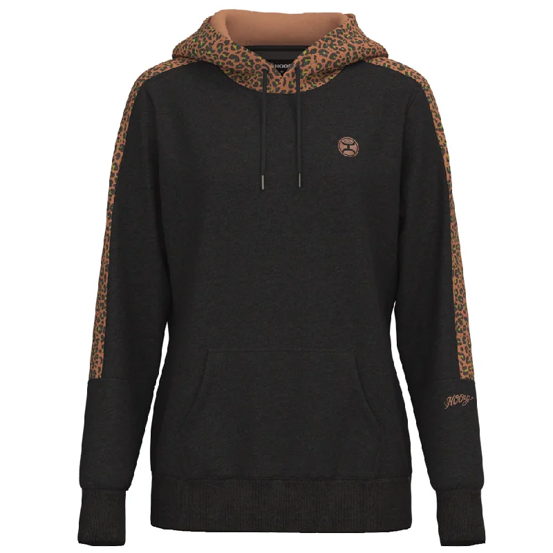 ""Canyon"" Asphalt w/Cheetah Print Hoody