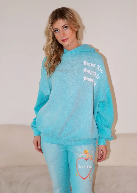 Boys Lie Head Over Heals Hoodie ★ Teal