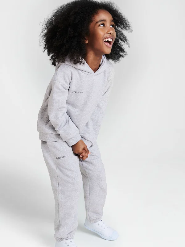 Kids' 365 Midweight Hoodie—grey marl