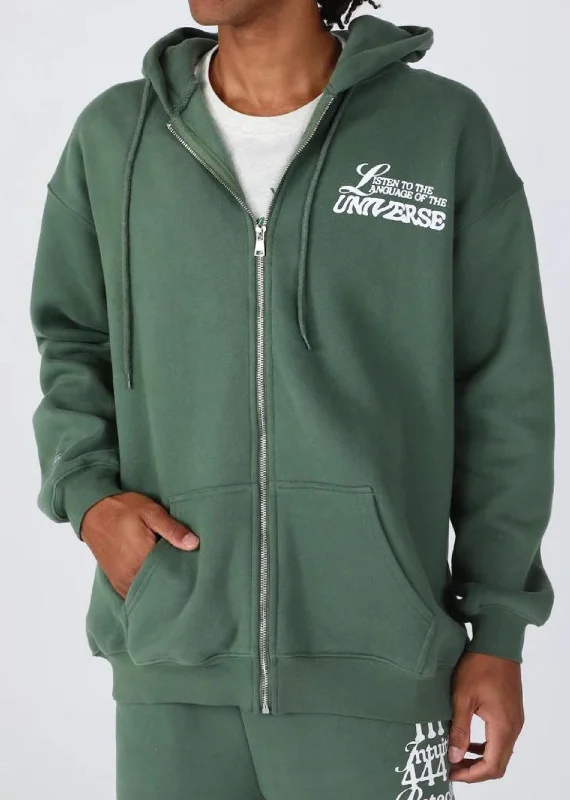 Mayfair Angel Number Zip Up Hoodie ★ Green