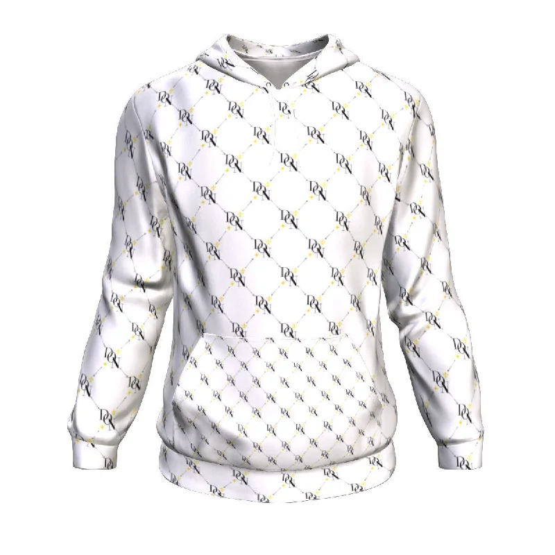 Men's Official DON Signature Print White Hoodie