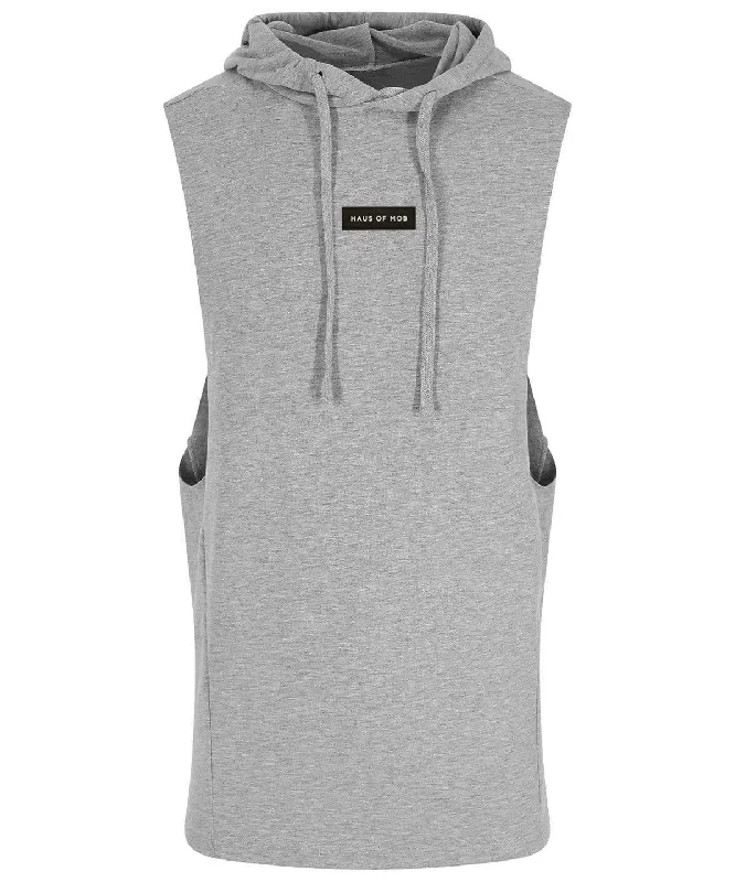 Mob Sleeveless Muscle Hoodie Grey