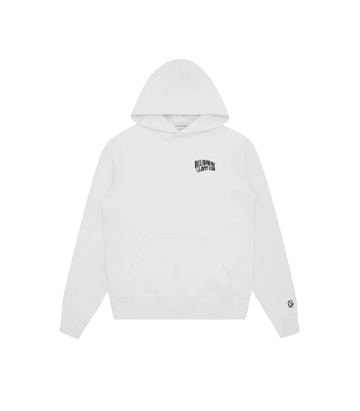 SMALL ARCH LOGO POPOVER HOOD - WHITE