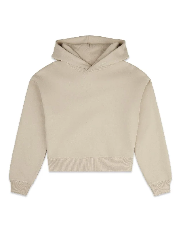 The Womens Pullover Crop Hoodie in Ashwood