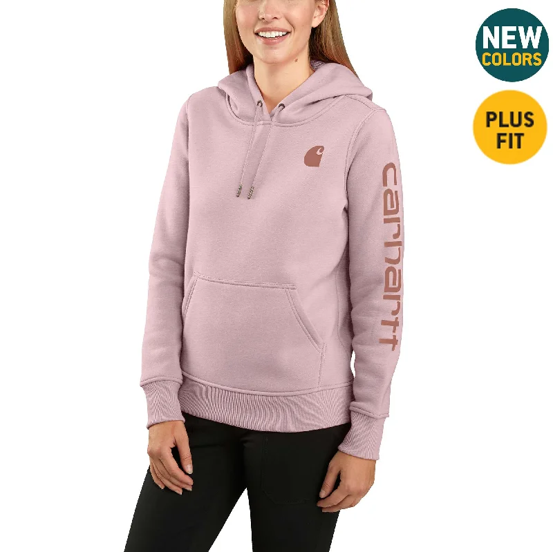 Women's Relaxed Fit Midweight Logo Sleeve Graphic Sweatshirt